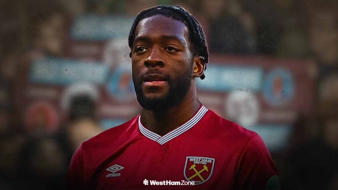 Axel Disasi in a West Ham shirt