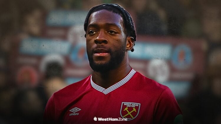 Axel Disasi in a West Ham shirt