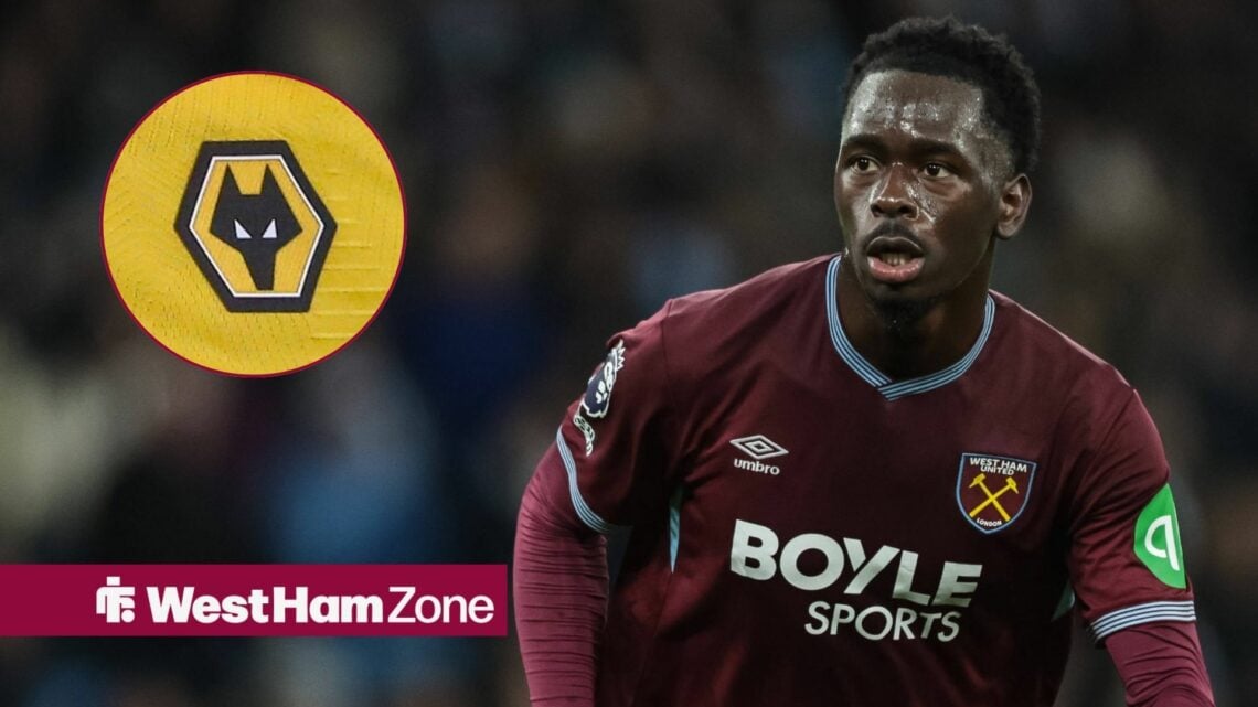 Soungoutou Magassa with Wolves badge in frame