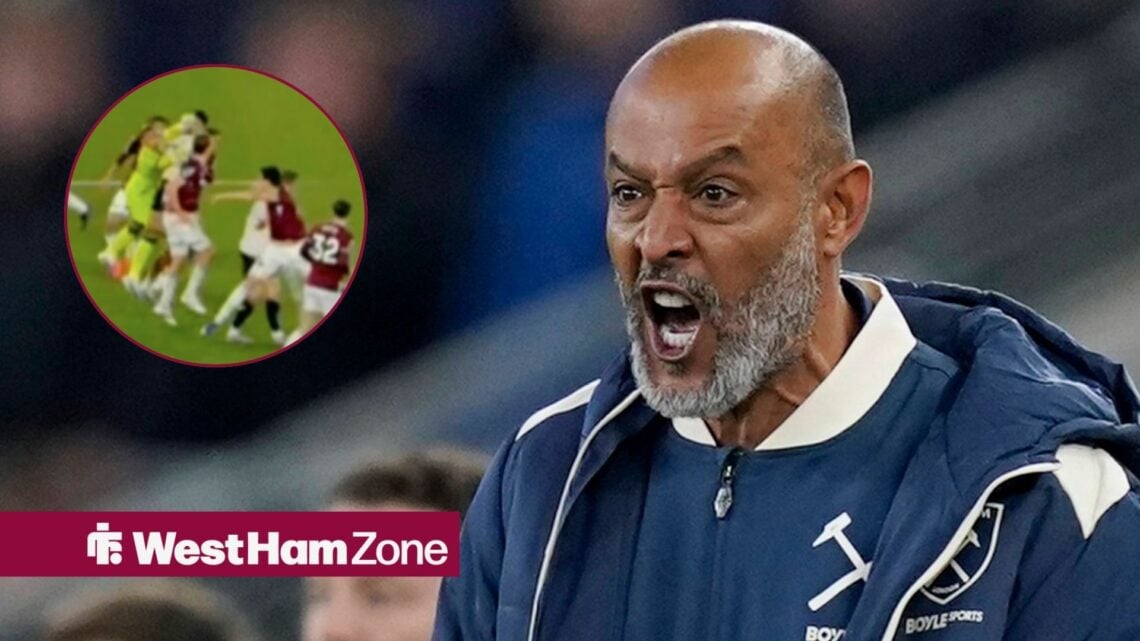 Nuno Espirito Santo shouting looking angry towards Alphonse Areola giving away a penalty against Nottingham Forest