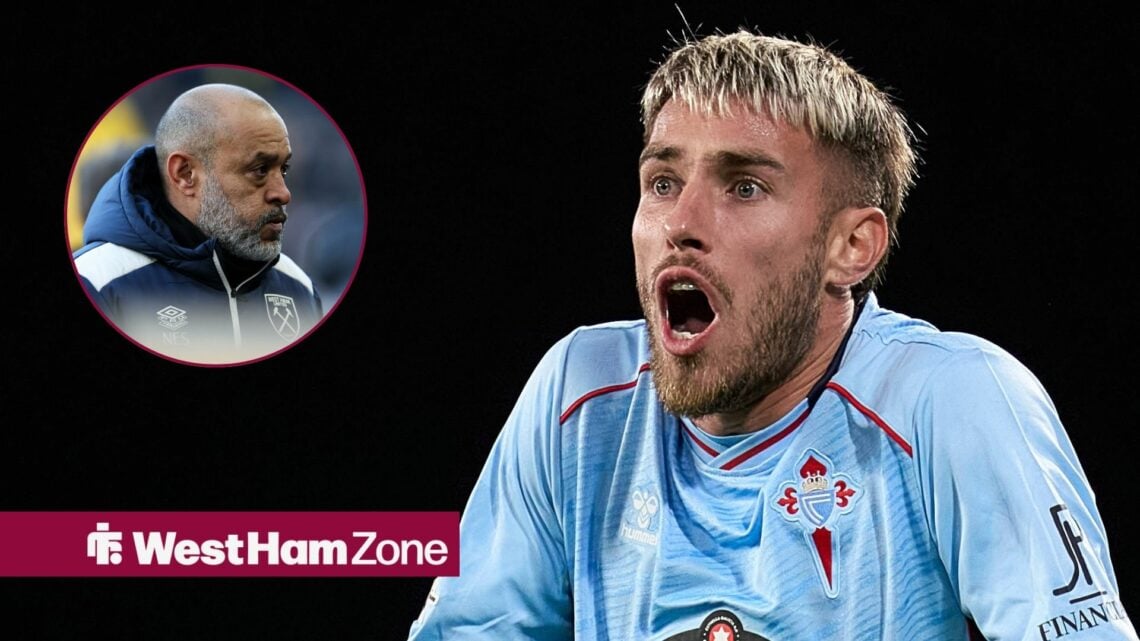 Oscar Mingueza alongside a circle inset of Nuno.