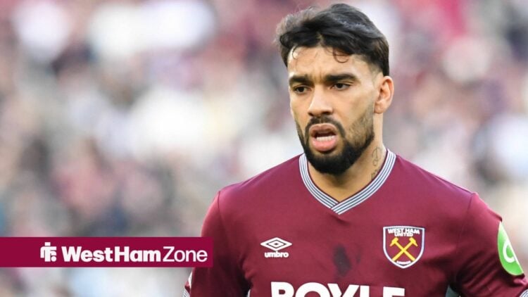 Lucas Paqueta playing for West Ham