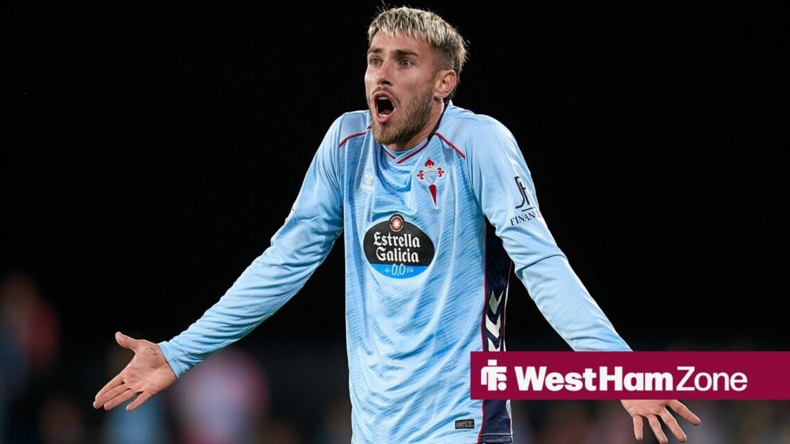 Oscar Mingueza looking bemused for Celta Vigo