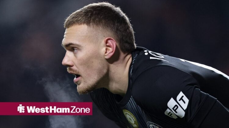 Filip Jorgensen playing for Chelsea.