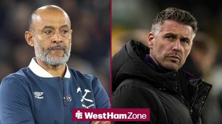 Nuno Espirito Santo and Rob Edwards staring one another down.