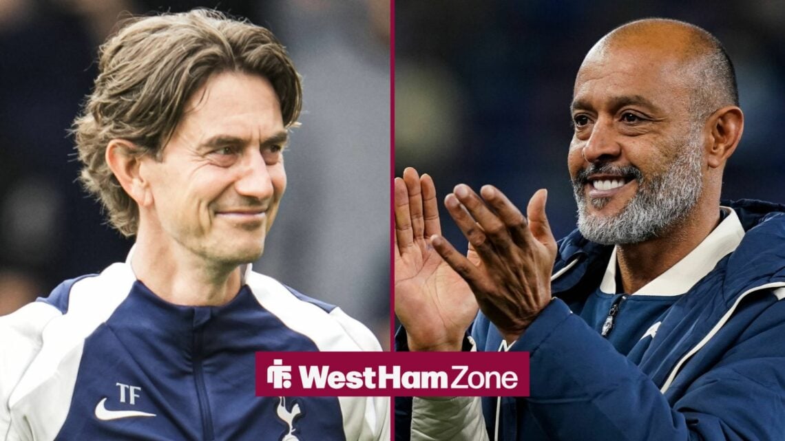 Thomas Frank and Nuno Espirito Santo happy