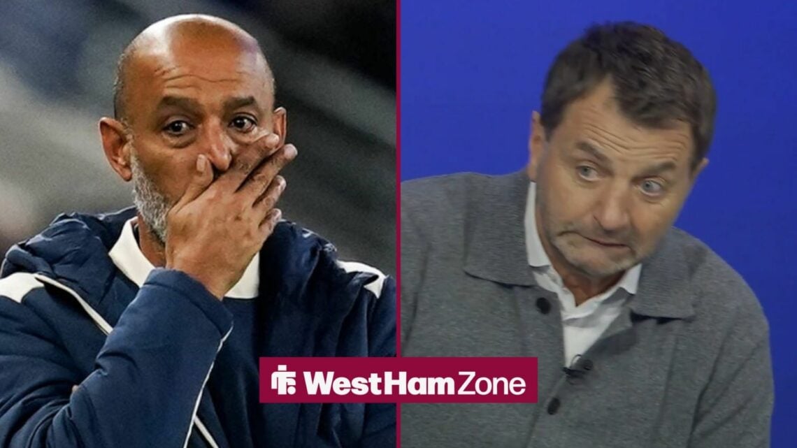 Tim Sherwood looking in the direction of a sad Nuno Espirito Santo