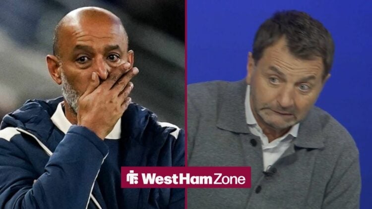 Tim Sherwood looking in the direction of a sad Nuno Espirito Santo