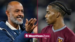 Nuno Espirito Santo looking in the direction of Crysencio Summerville.