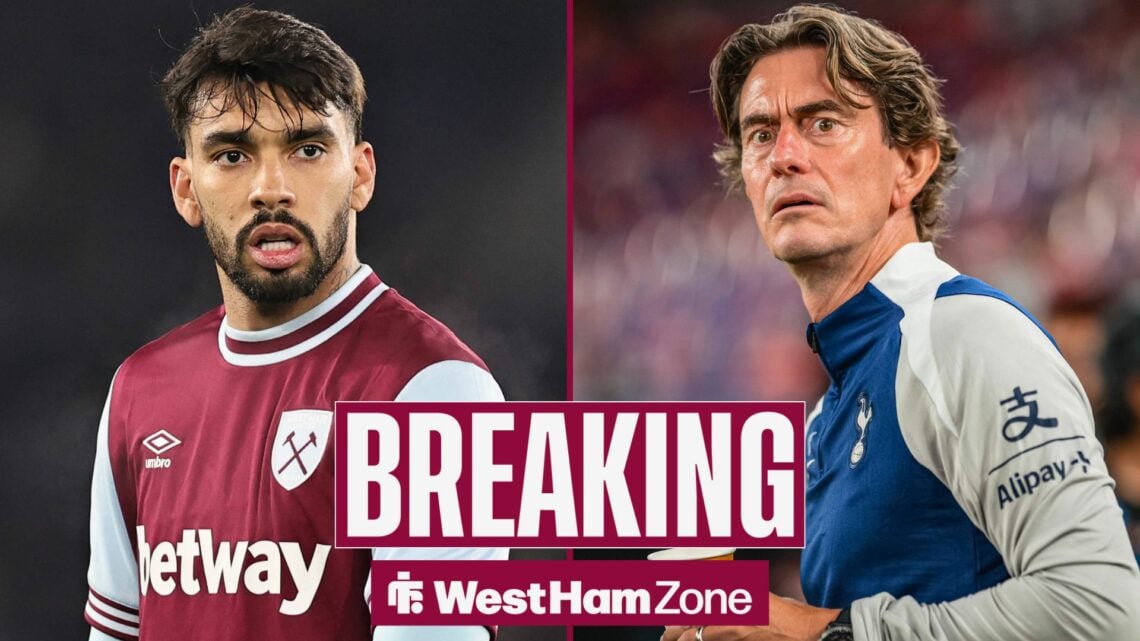 Lucas Paqueta and Thomas Frank in a split image