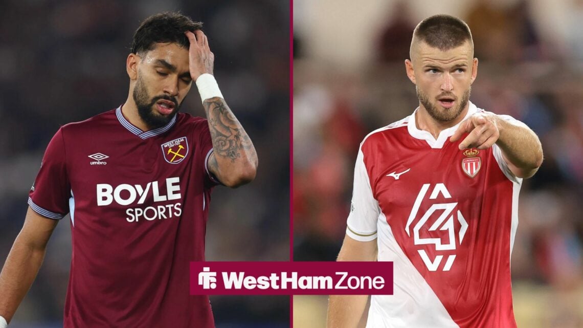 Eric Dier next to Lucas Paqueta