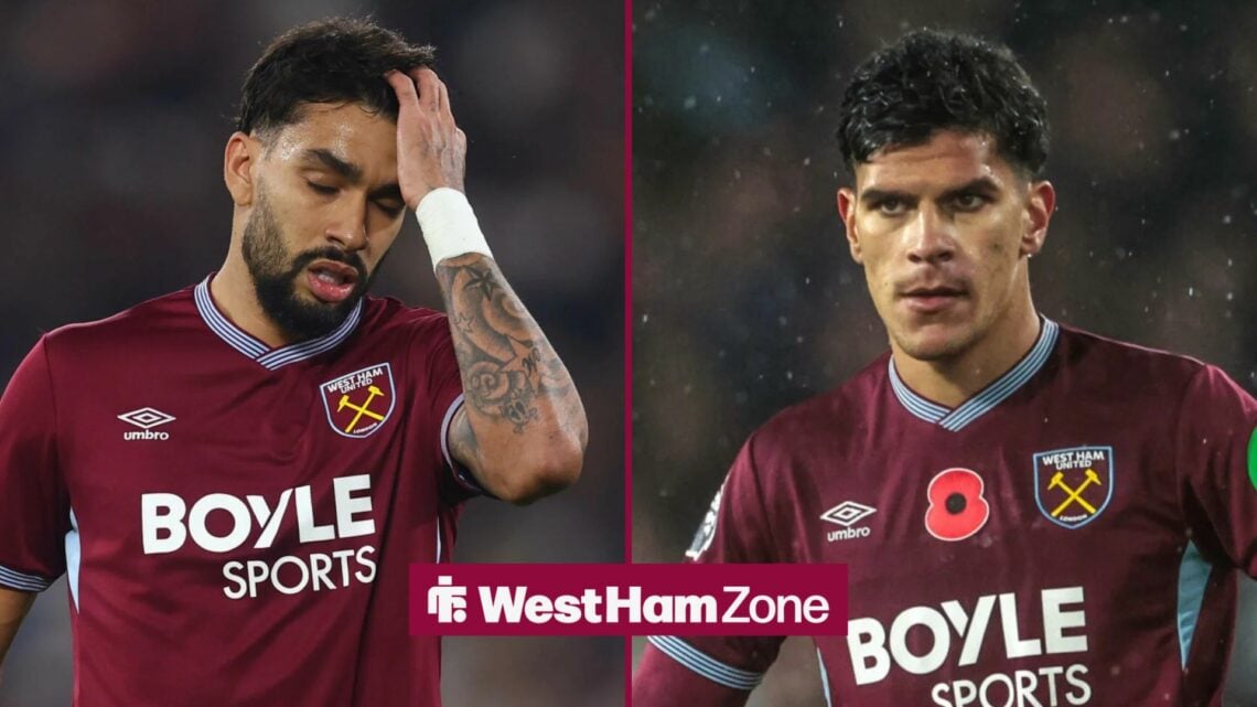 Lucas Paqueta next to Mateus Fernandes