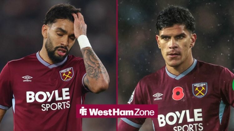 Lucas Paqueta next to Mateus Fernandes