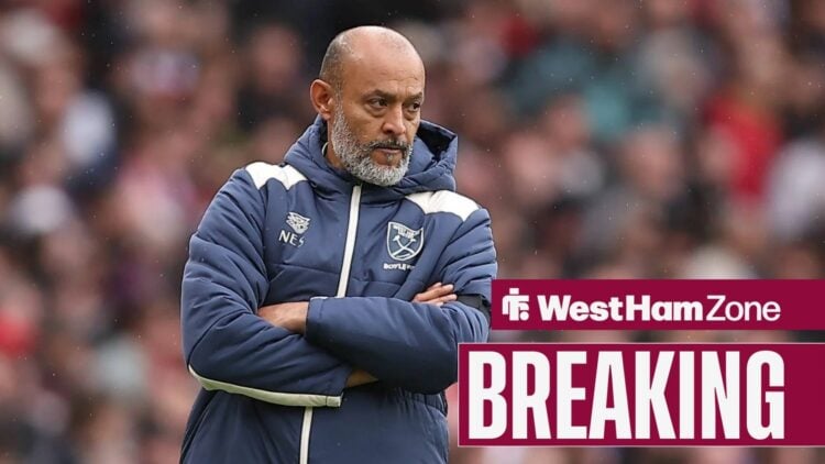 Nuno Espirito Santo in a West Ham coat