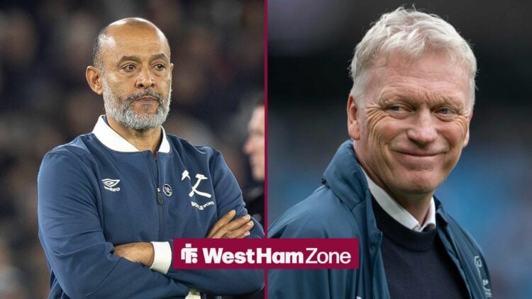 Nuno Espirito Santo next to David Moyes