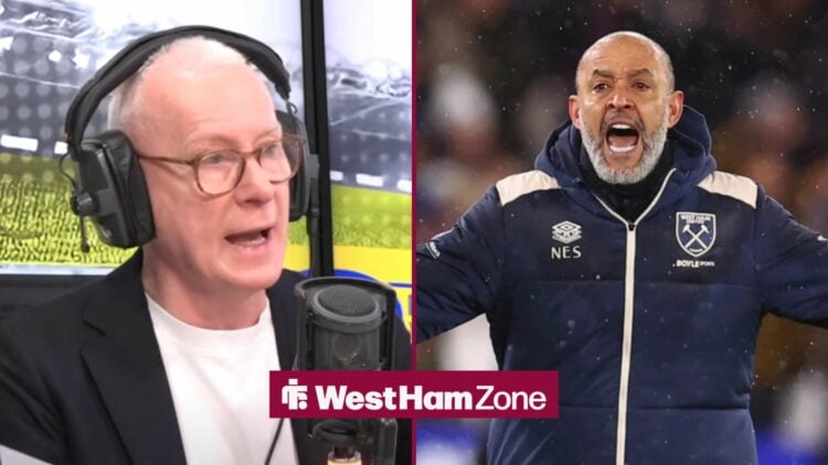 Jim White next to Nuno Espirito Santo