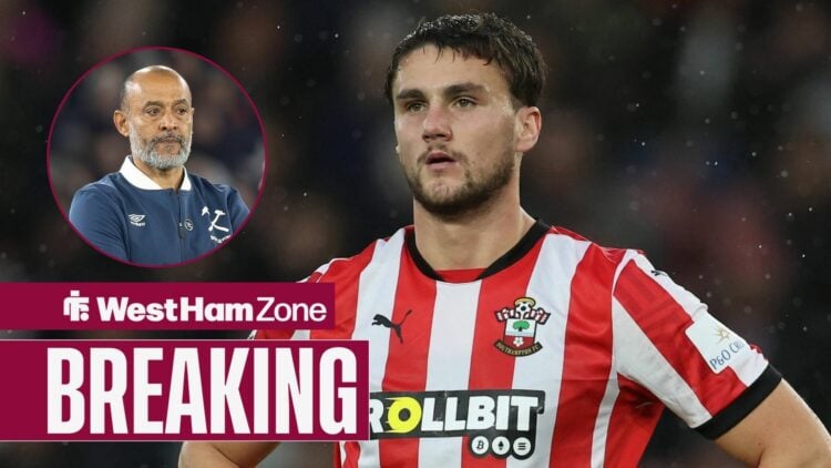 West Ham target Taylor Harwood-Bellis, Nuno in inset.