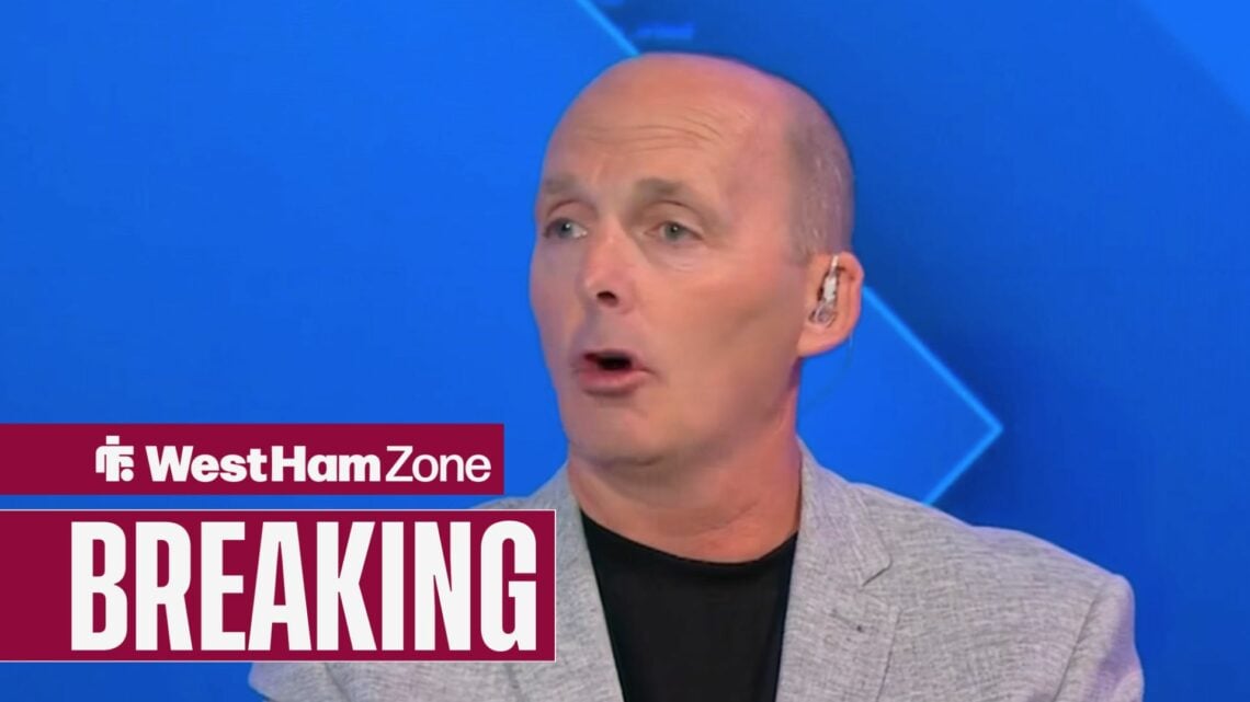 Mike Dean and West Ham zone logo