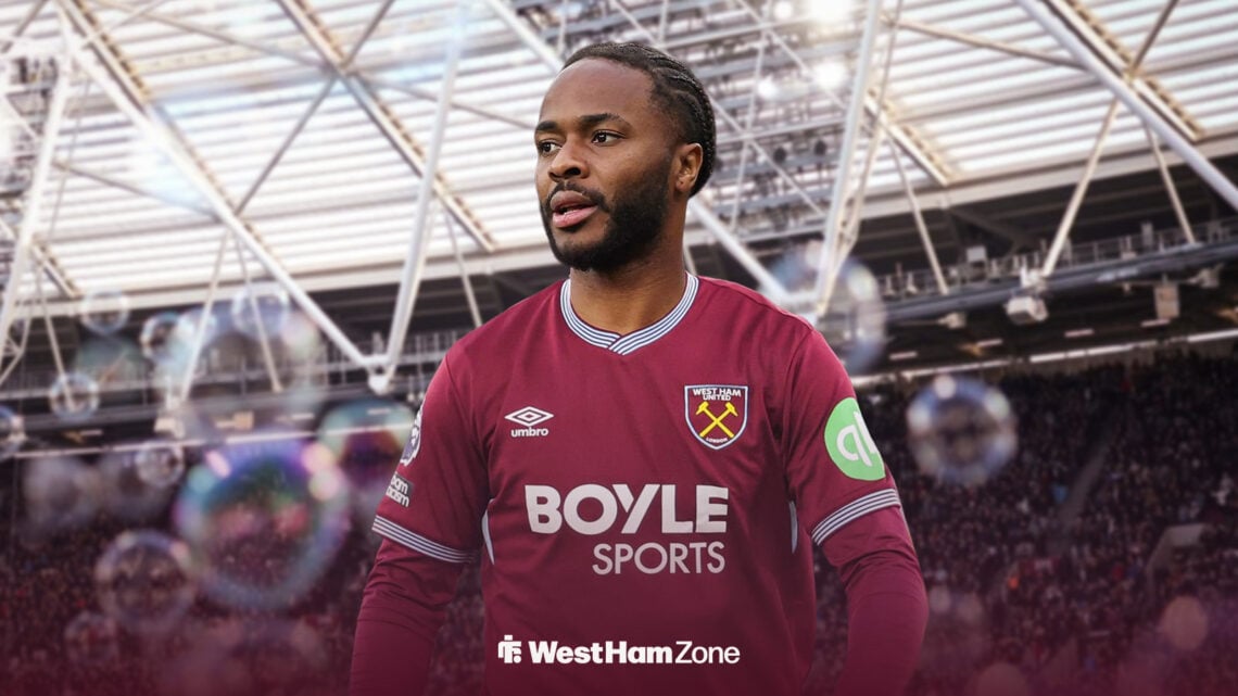 Raheem Sterling in a West Ham kit