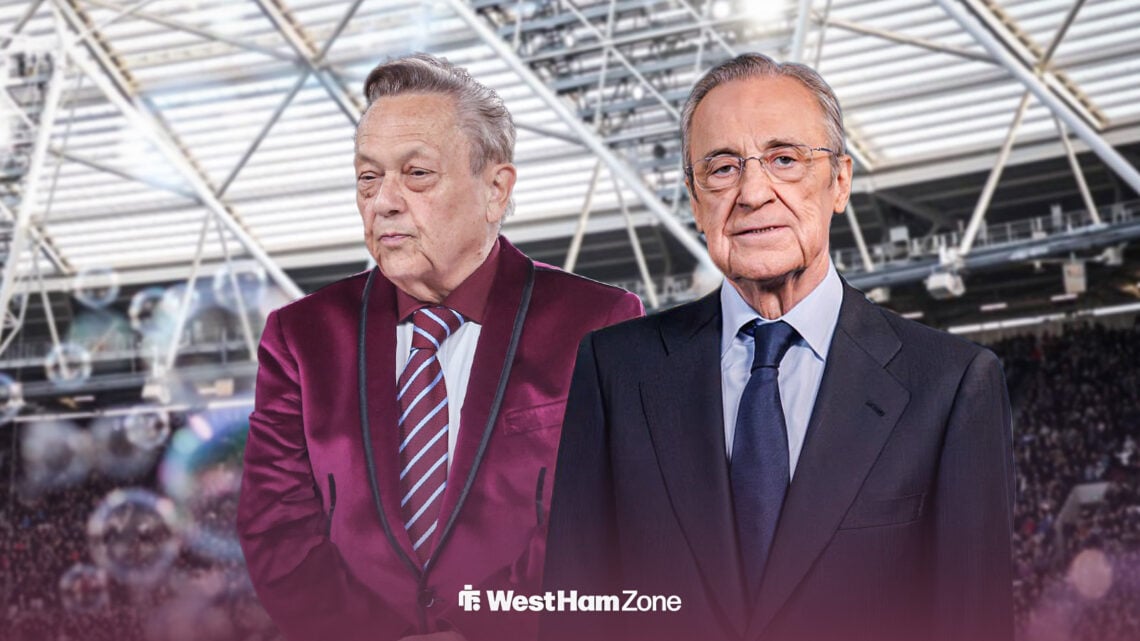 David Sullivan and Florentino Perez standing side-by-side