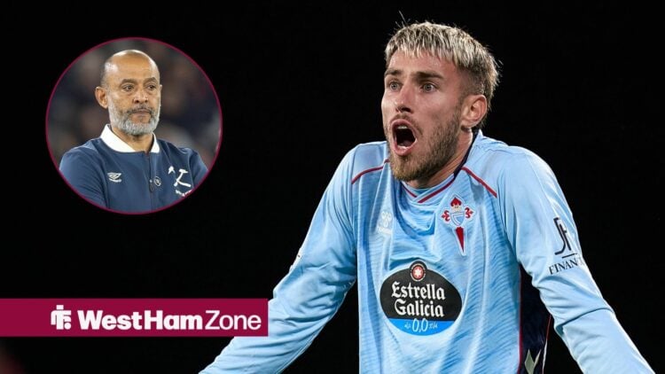 West Brom boss Nuno Espirito Santo inset and Celta Vigo's Oscar Mingueza