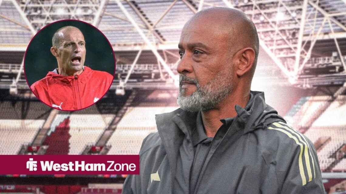 AC Milan boss Max Allegri and West Ham manager Nuno Espirito Santo