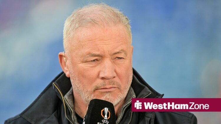 Ally McCoist with a Europa League microphone.