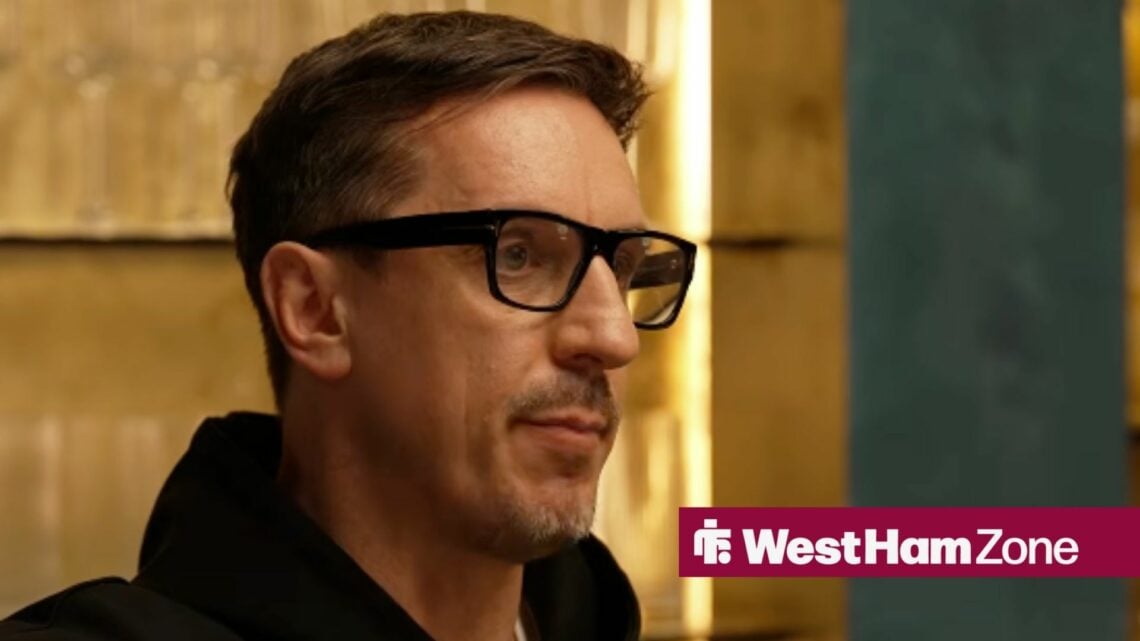 Gary Neville with his glasses on.