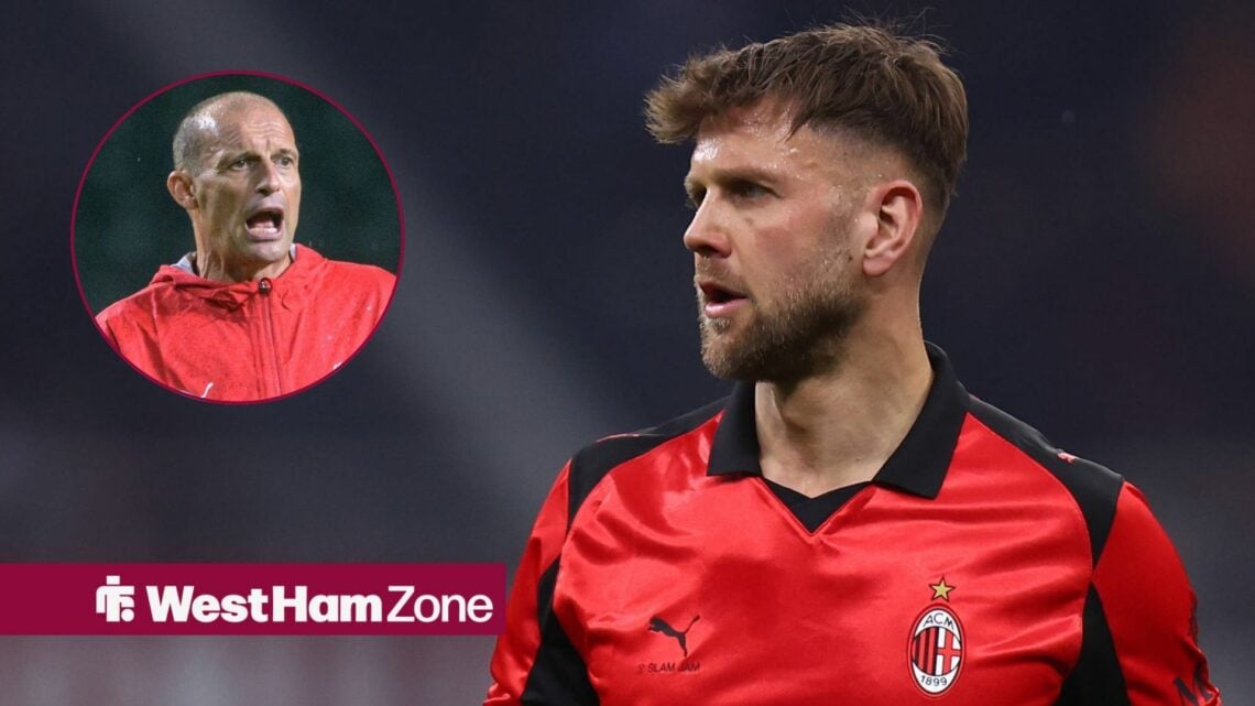 Niclas Fullkrug alongside a circle inset of Max Allegri.