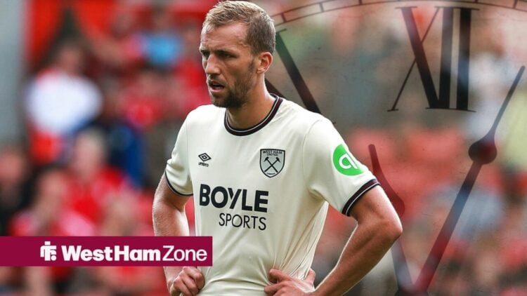 Tomas Soucek of West Ham United during the Nottingham Forest FC v West Ham United FC English Premier League match at the City Ground, Nottingham, E...