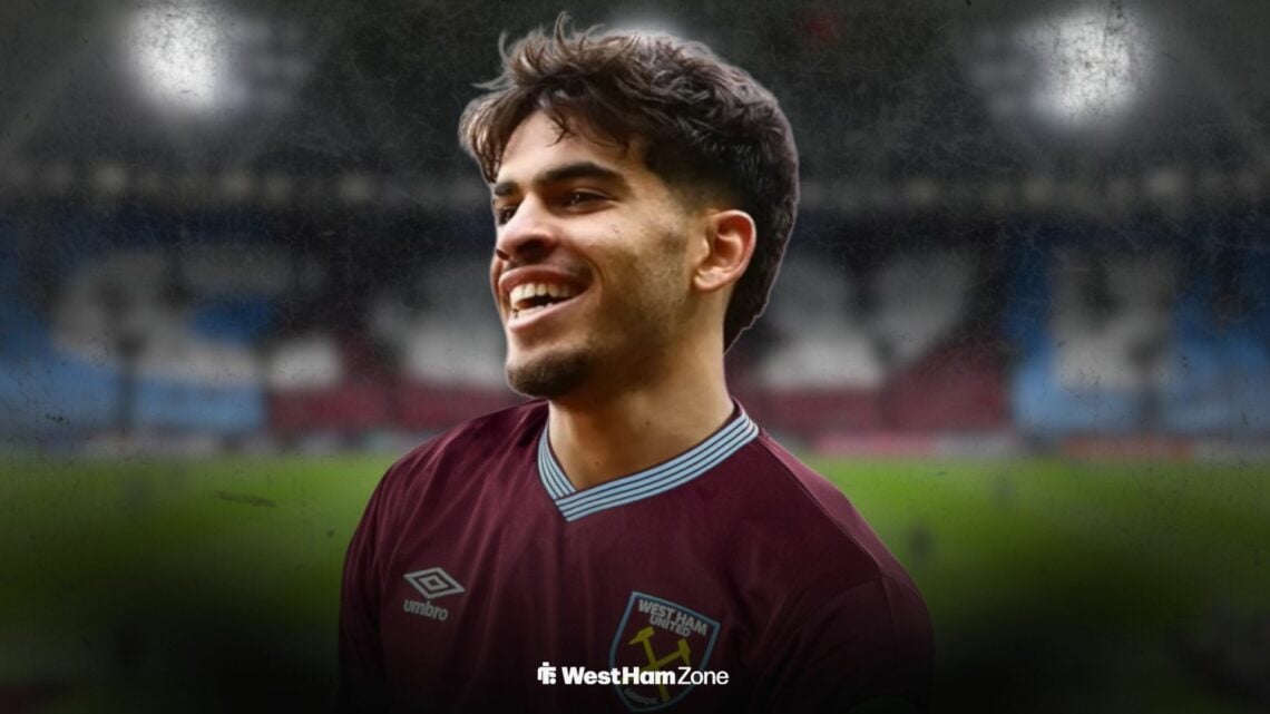 Ez Abde in a West Ham shirt