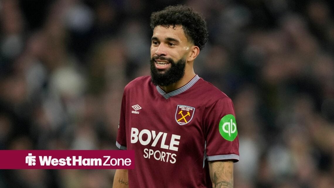 West Ham United forward Pablo Filipe 19 during the Premier League match between Tottenham Hotspur and West Ham United at Tottenham Hotspur Stadium,...