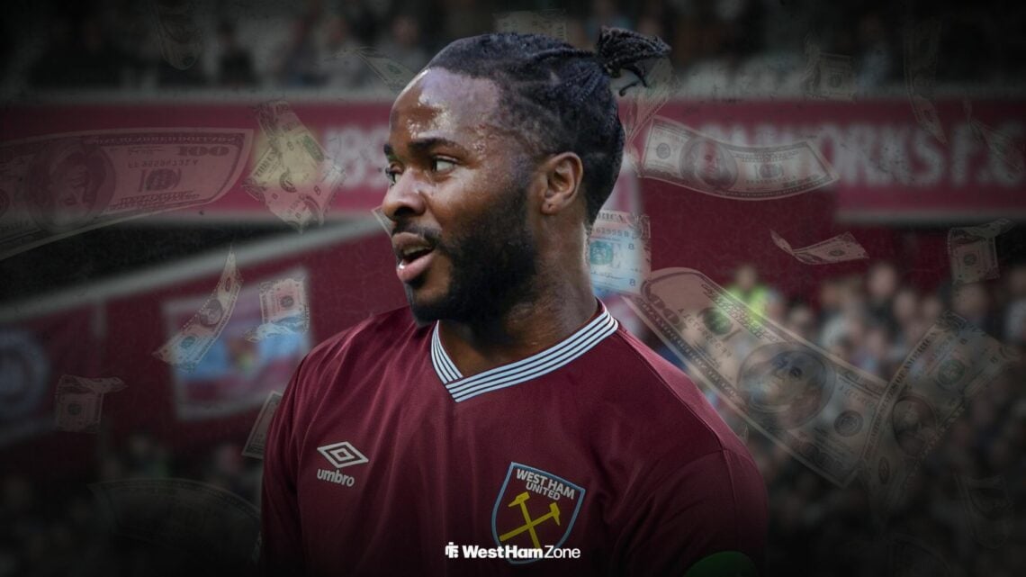 Raheem Sterling in a West Ham shirt