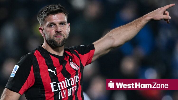 Niclas Fullkrug playing for AC Milan