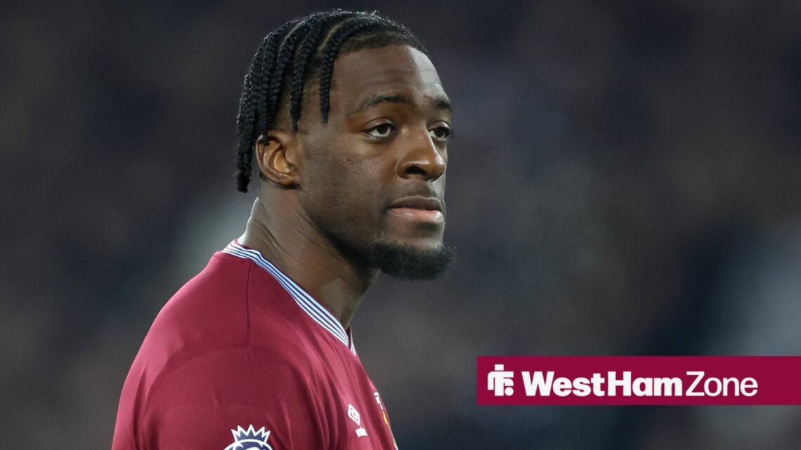 Axel Disasi in action for West Ham