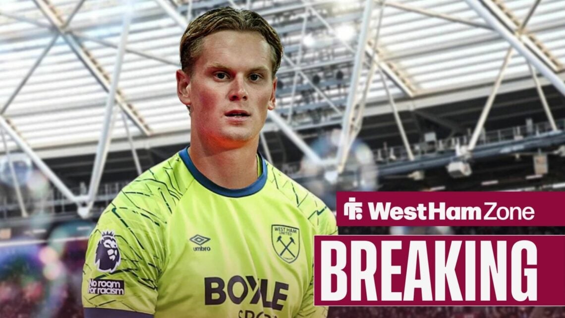 Antonin Kinsky in a West Ham shirt