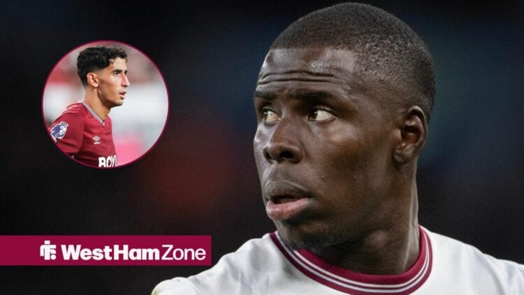Former West Ham stars Kurt Zouma and Nayef Aguerd.