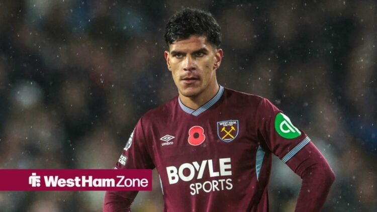 Mateus Fernandes in a West Ham shirt