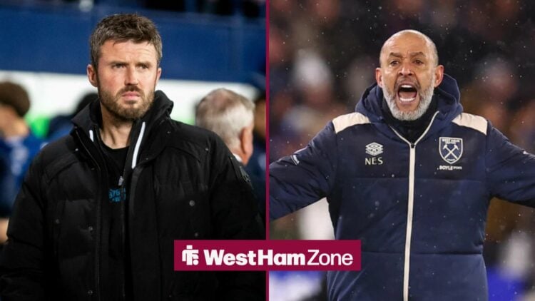 Nuno Espirito Santo next to Michael Carrick