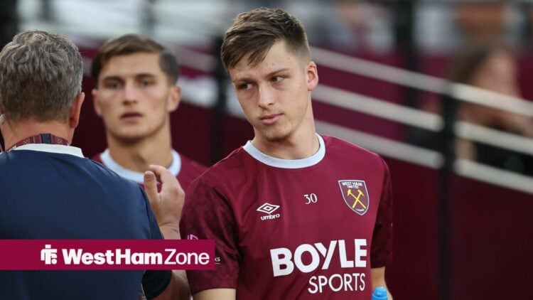 West Ham star Ollie Scarles.