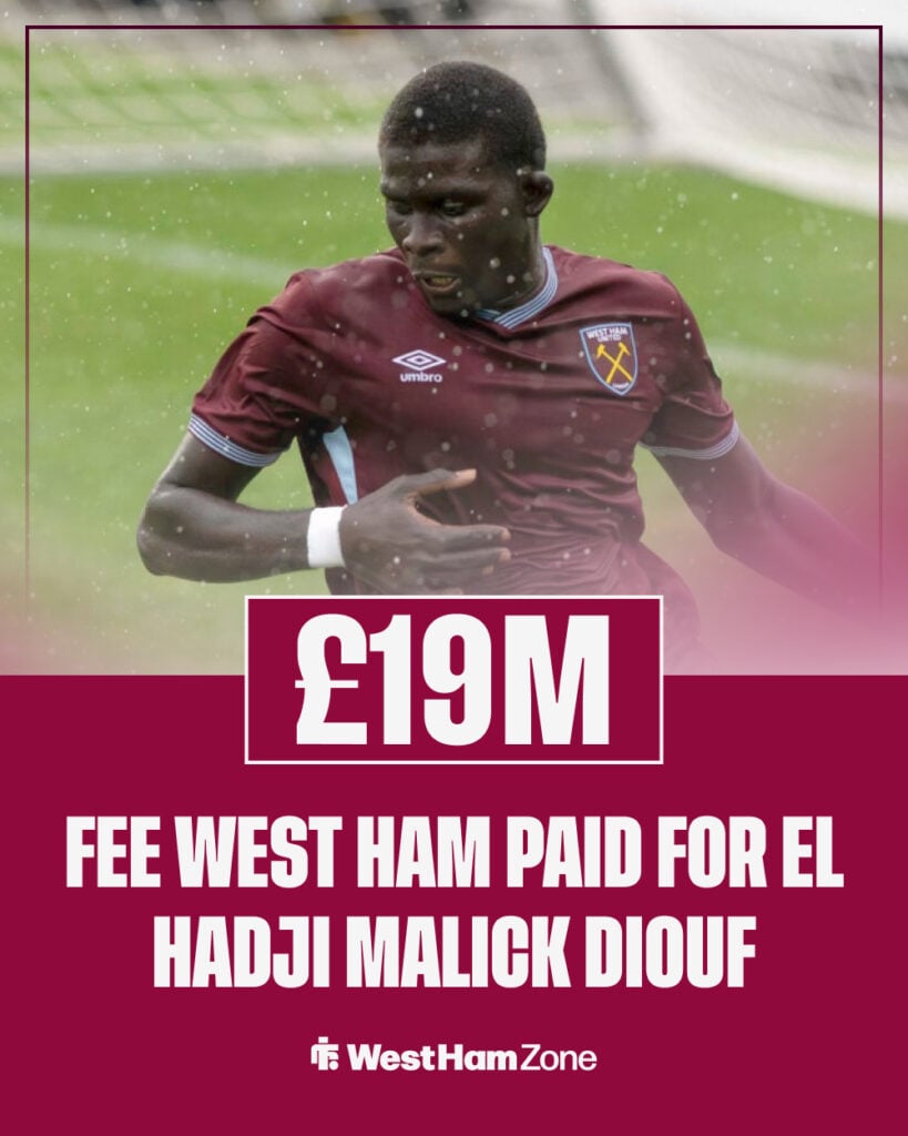 The fee West Ham paid for El Hadji Malick Diouf.