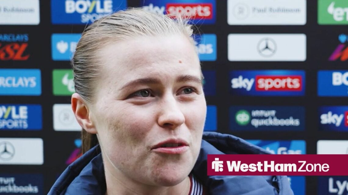 Oona Siren smiles after West Ham's draw