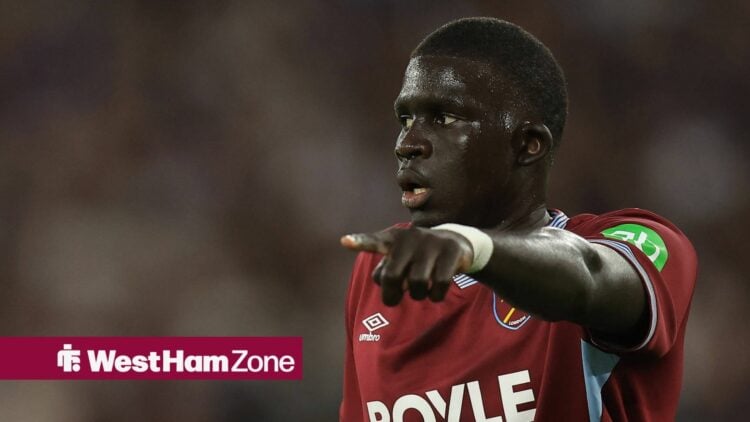 El Hadji Malick Diouf playing for West Ham vs Chelsea in Premier League