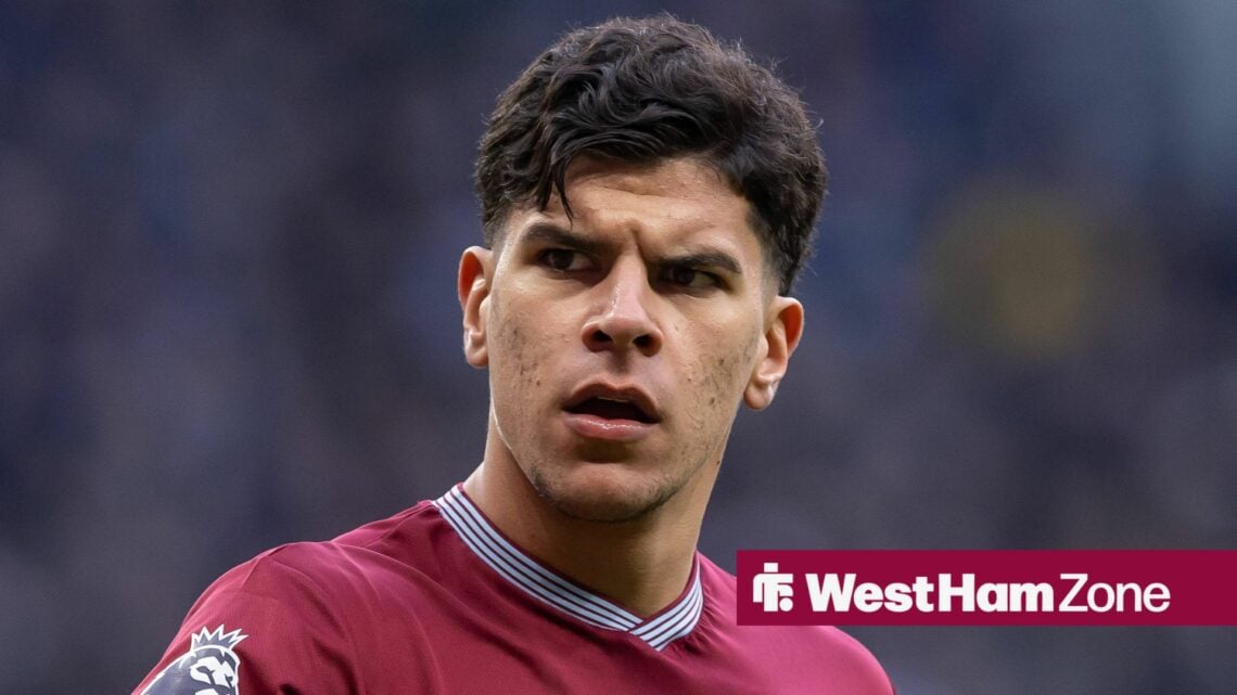 Mateus Fernandes in action for West Ham