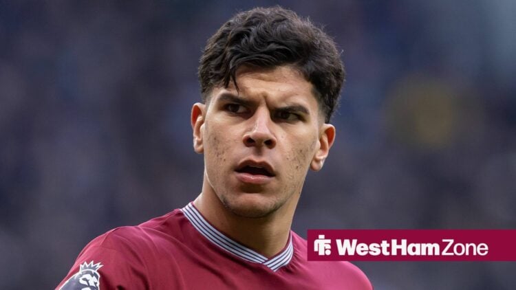 Mateus Fernandes in action for West Ham