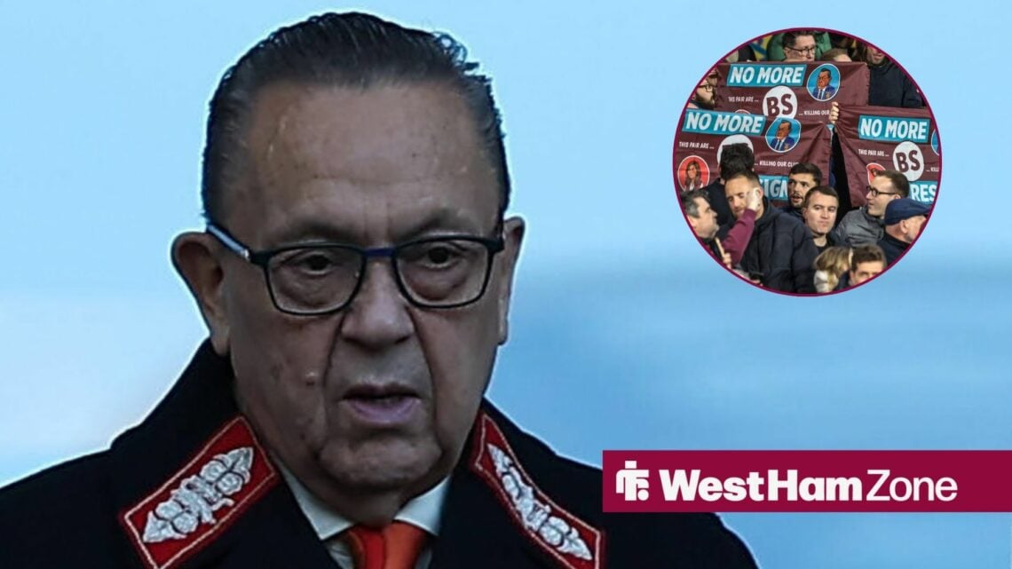 8th November 2025 London Stadium, London, England Premier League Football, West Ham United versus Burnley West Ham United co-owner and co-chairmen ...