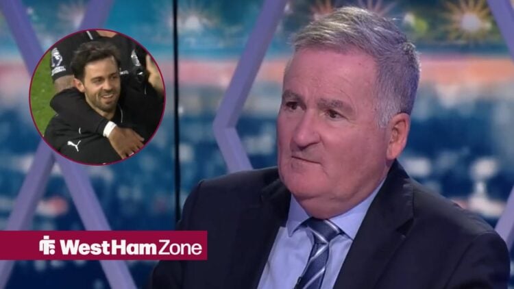 Richard Keys looks on as Bernardo Silva celebrates goal vs West Ham