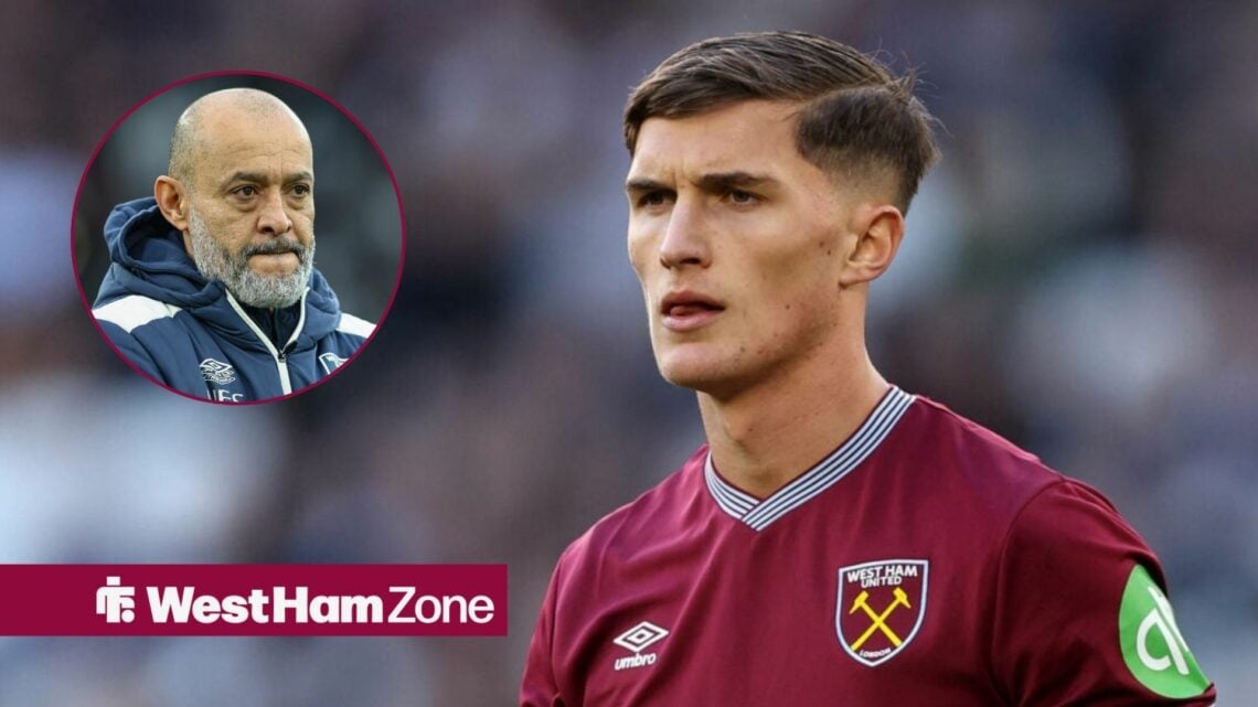 Freddie Potts alongside a circle inset of Nuno Espirito Santo.