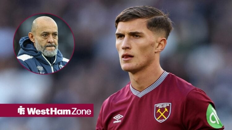 Freddie Potts alongside a circle inset of Nuno Espirito Santo.