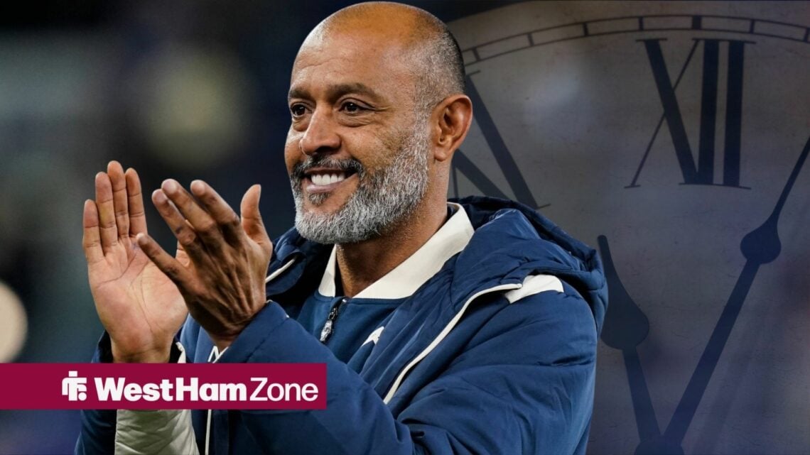 Nuno Espirito Santo clapping at West Ham